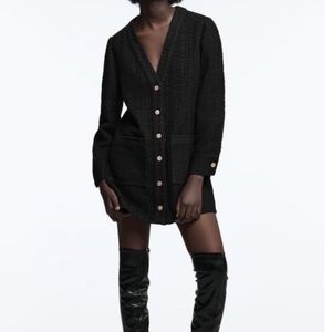 Zara textured weave dress